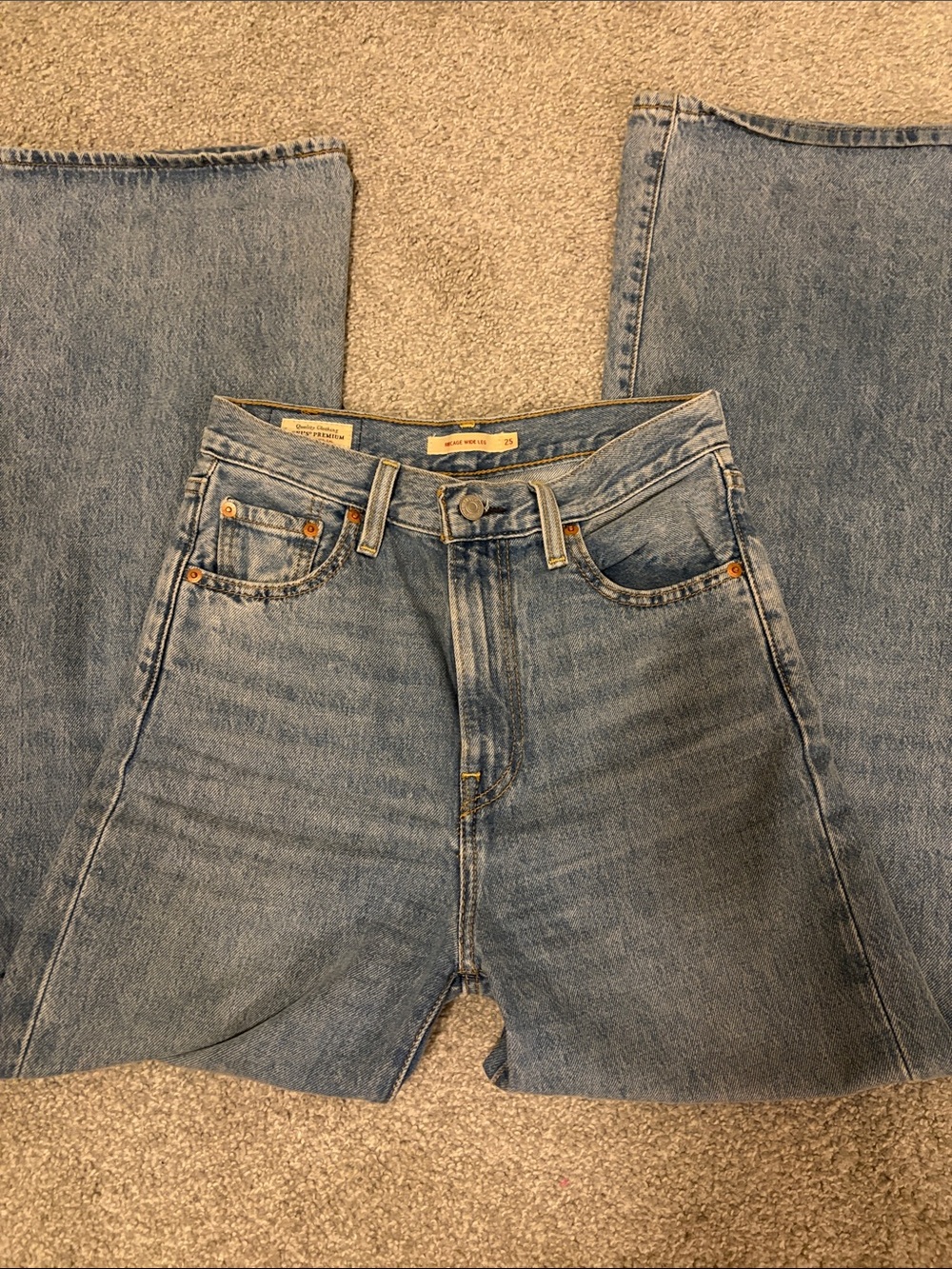 Levi’s Ribcage Wide Leg Women's Jeans - Light Blue - Picture 3 of 5